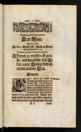 7-16, Text-Wort; Eingang; Abhandlung