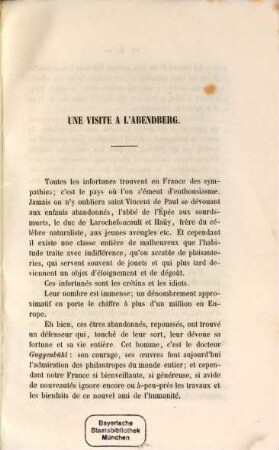 Une visite à l'Abendberg