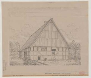 Beverstrang bei Milte (Kreis Warendorf): Hof Reckermann. Haupthaus (Südwest-Ansicht)