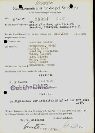 Nitschke, Maria, Dr.