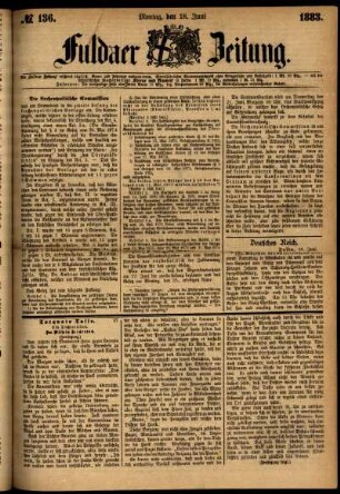 Ausgabe vom Montag, den 18. Juni 1883.