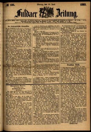 Ausgabe vom Montag, den 18. Juni 1883.