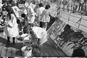 Kinderfest der Gruppen Ost, Süd und Durlach der DKP auf dem Spielplatz hinter dem Arbeitsamt in der Südstadt