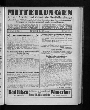 Jahrgang 1928, Hamburg, den 15. Januar, Nummer 3