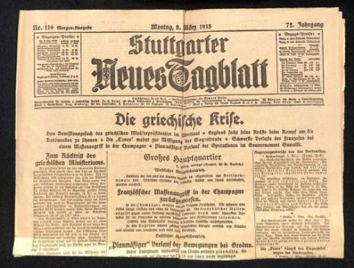 Hans Oscar Fraas (Sohn von Eberhard Fraas) im Krieg gefallen