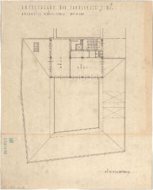 Fischer, Theodor; München, Lindwurmstr.; Garage, Tankstelle und Fahrschule Eibl - Garage u. Fahrschule (Grundriss 1. OG - 4. OG)