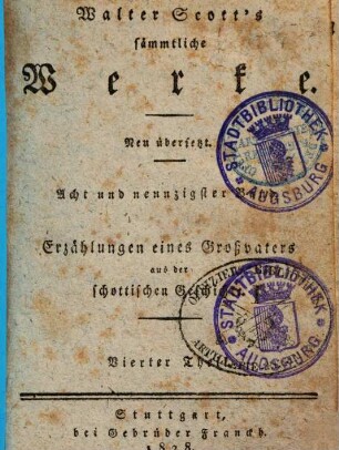 Erzählungen eines Großvaters aus der schottischen Geschichte : aus d. Engl. übers., 4