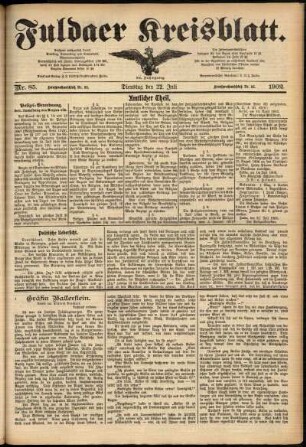 Ausgabe vom Dienstag, den 22. Juli 1902.