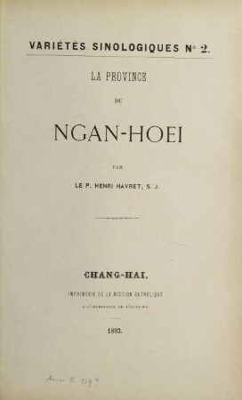 La province du Ngan-hoei