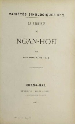 La province du Ngan-hoei