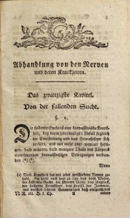 Abhandlung über die Nerven und deren Krankheiten, Des dritten Bandes erster Theil