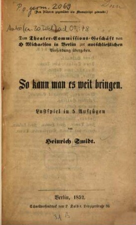 So kann man es weit bringen