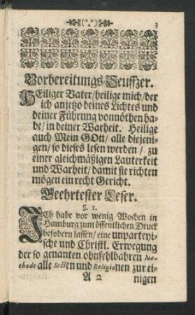 Vorbereitungs-Seuffzer