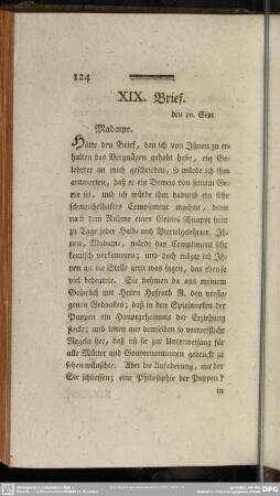 XIX. Brief. den 30. Sept.