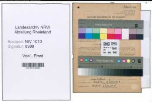 Entnazifizierung Ernst Voell , geb. 15.10.1917 (Ingenieur)