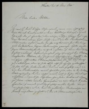 Brief von Gustav Rose an Friedrich Wöhler, Berlin, 16.5.1855