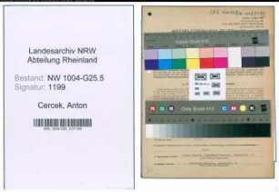 Entnazifizierung Anton Cercek , geb. 09.01.1896 (Baecker)