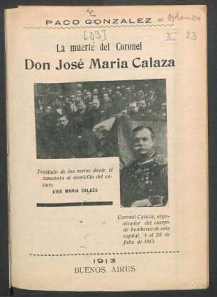 La muerte del coronel don José Maria Calaza