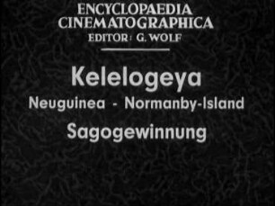 Kelelogeya (Neuguinea, Normanby-Island) - Sagogewinnung
