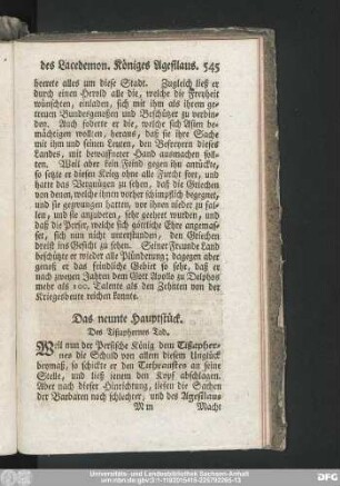 Das neunte Hauptstück. Des Tißaphernes Tod.