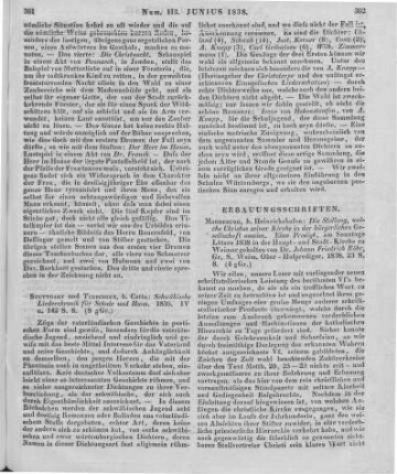 Schwäbische Liederchronik für Schule und Haus. Stuttgart, Tübingen: Cotta 1836