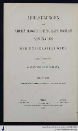 Titelblatt der Reihe.