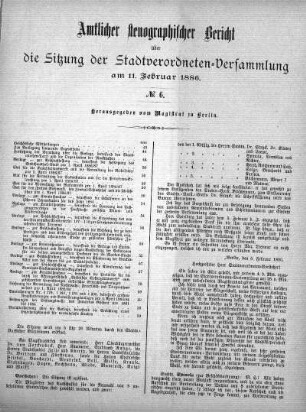 No 6, 11. Februar 1886