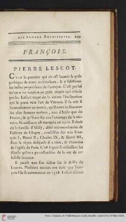 François. Pierre Lescot