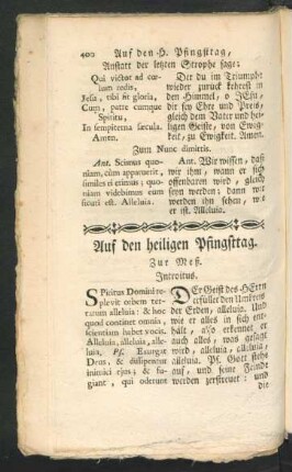 Auf den heiligen Pfingsttag