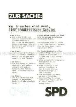 Flugblatt der SPD zur Volkskammerwahl der DDR am 18. März 1990