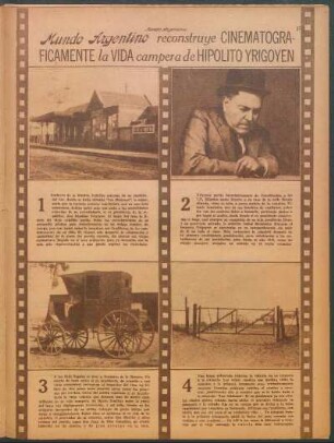 Mundo Argentino reconstruye cinematograficamente la vida campera de Hipólito Yrigoyen [Fotografías]