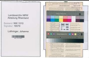 Entnazifizierung Johanna Lothringer , geb. 01.11.1901 (Kaufm.Angestellte)