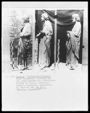 Jeremias, Daniel, Ezechiel: Prophetenstatuen von der Westfassade der Liebfrauenkirche zu Trier