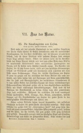 VII. Aus der Natur