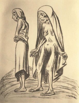 Das Elend : Das Elend. Lithografie; 492 x 424 mm (1922; E. Barlach)