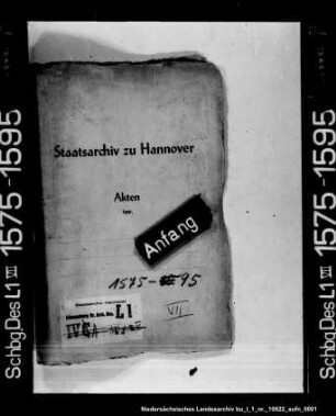 Vermischte Korrespondenz der gräflichen Kanzlei