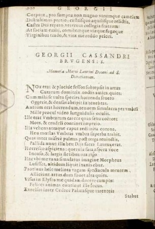 Georgii Cassandri Brugensis.