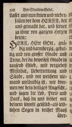 528-540, Bet-Stunden-Gebet.