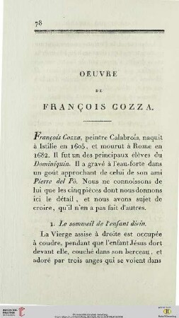 Oeuvre de François Cozza