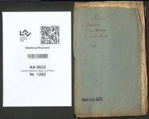 Bittschriften des Amtes Liedberg, meist Kriegslasten betreffend