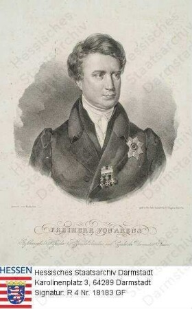 Arens, Franz Joseph Freiherr v. (1779-1855) / Porträt, leicht linksgewandtes Brustbild