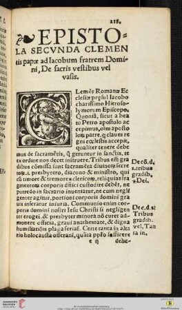 Epistola secunda Clementis [...]