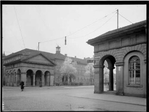 Karlsruhe Mühlburger Tor Torhäuser Ansicht von Südwesten