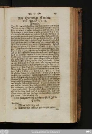 Am Sonntage Cantate. Text Joh. XVI, 5 - 15.