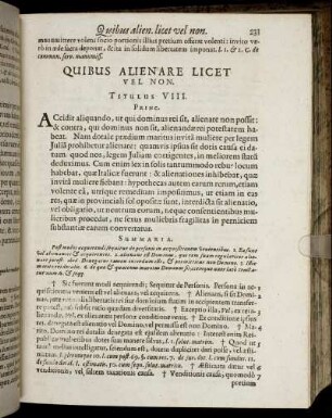 Titulus VIII. - Titulus XIII.