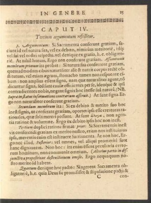 Caput IV. Tertium argumentum refellitur.