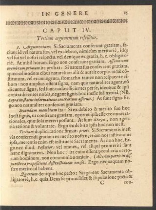 Caput IV. Tertium argumentum refellitur.