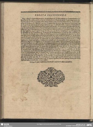 Errata Corrigenda