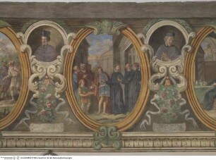 Szenen aus dem Leben des heiligen Hieronymus Aemiliani, Hieronymus Aemiliani lehnt das Geldschenk des Herzogs Francesco II. Sforza ab