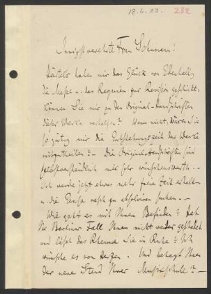 Brief an Clara Schumann : 18.04.1883